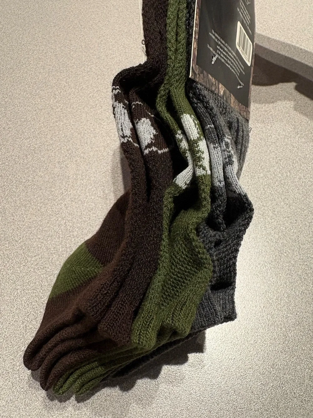 Mossy Oak Men's Low Cut Half Cushion Socks 2 Sets of 3 Socks — 6 PAIRS TOTAL